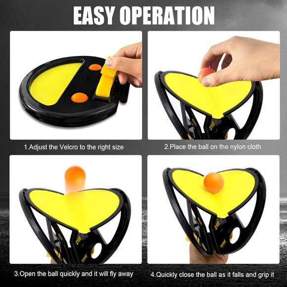 Throw Catch Ball Game - Pop Pass Catch Ball Game(2 Paddles & 4 Balls) - Picture 4 of 10